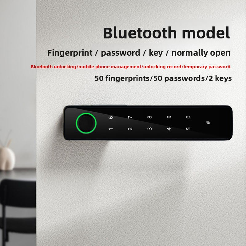 Minimalist fingerprint lock magnetic handle