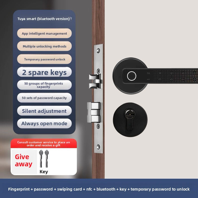 Minimalist fingerprint lock magnetic handle