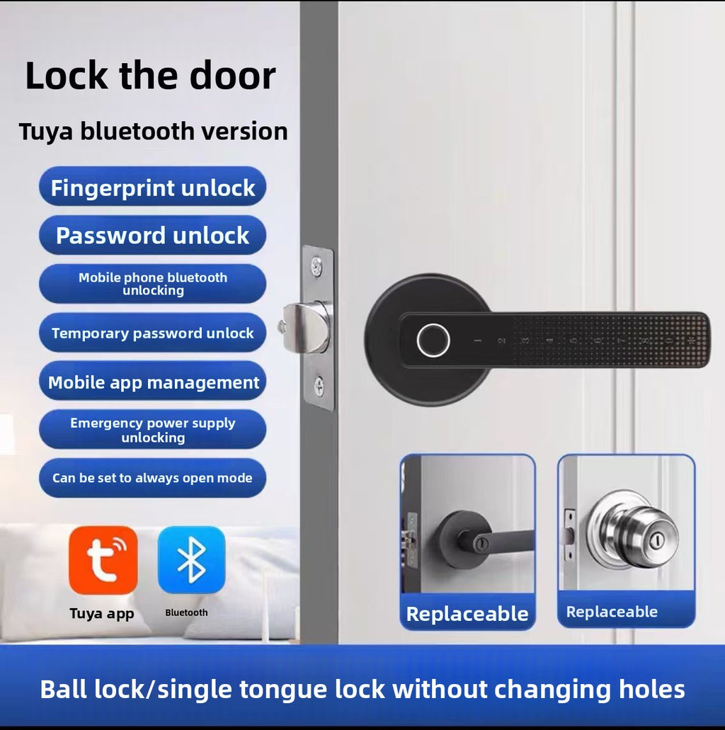 Minimalist fingerprint lock magnetic handle