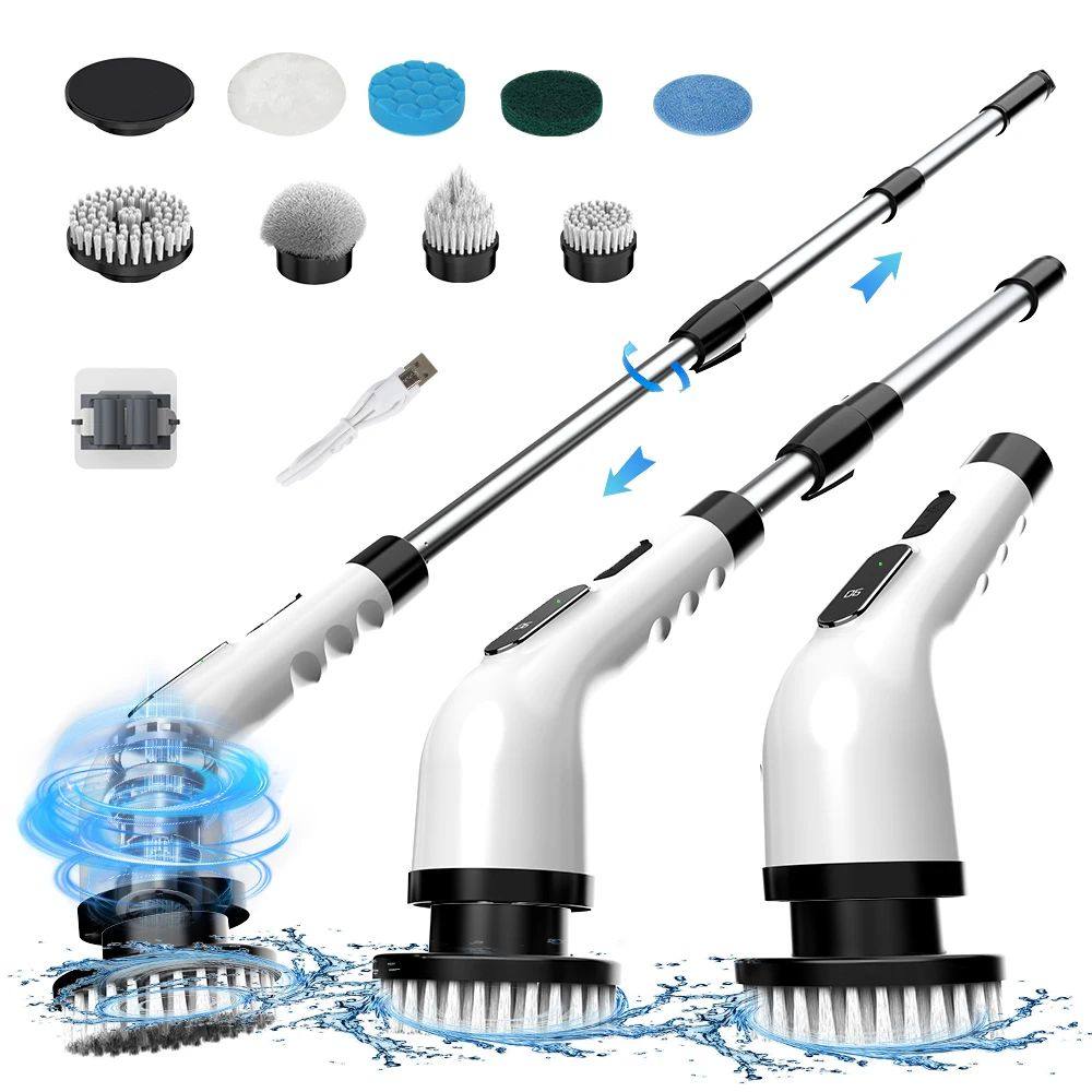 Multifunctional Electric Cleaning Brush Set-rechargable power scrub