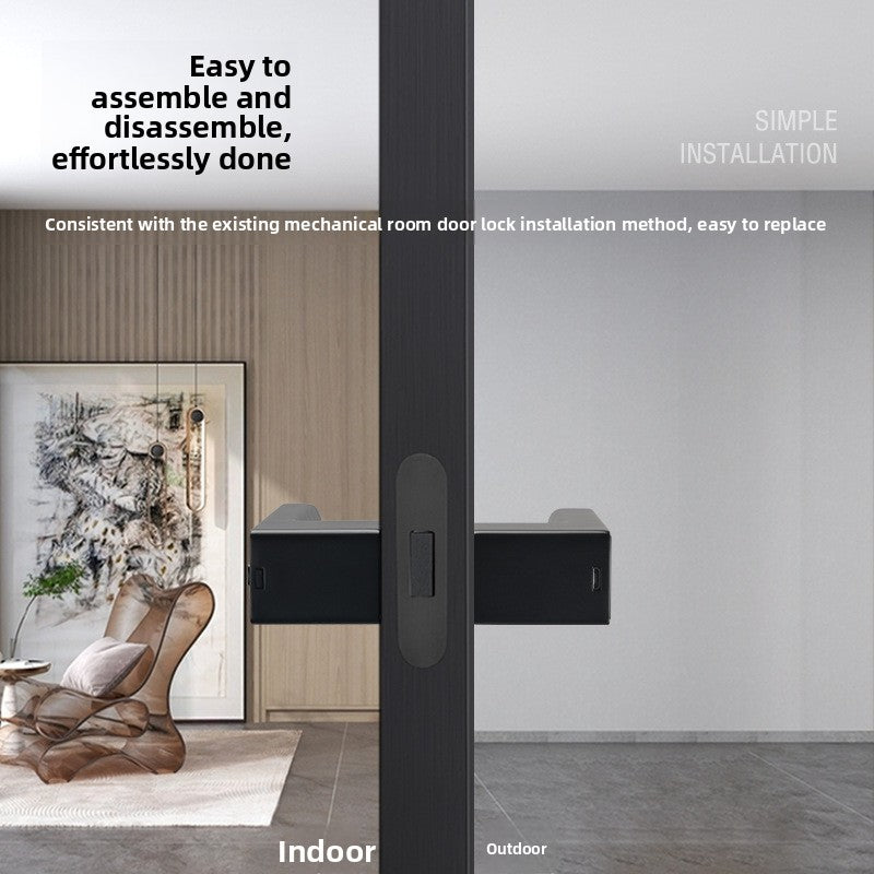 Minimalist fingerprint lock magnetic handle